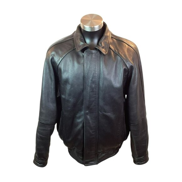 Wilsons Leather Jacket Mens Large Bomber Thinsulate Ultra Insulation Liner Vest - Picture 2 of 15